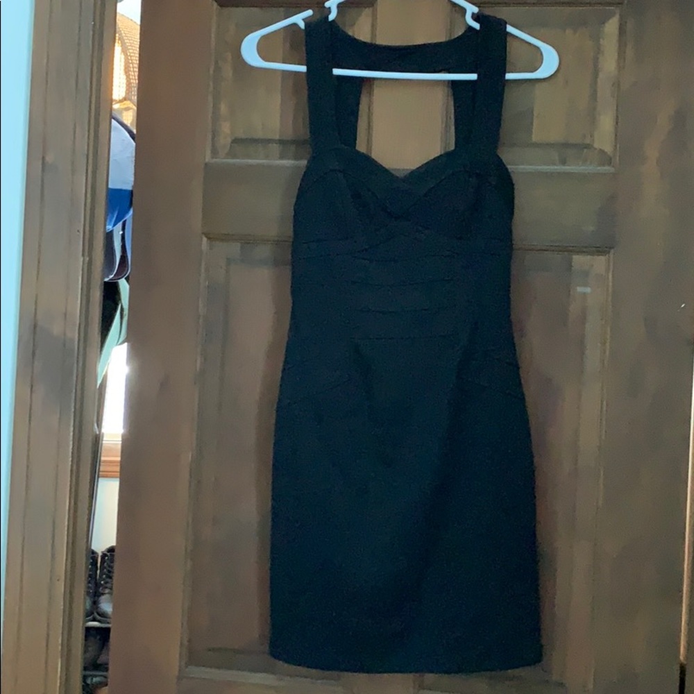 Black bodycon dress